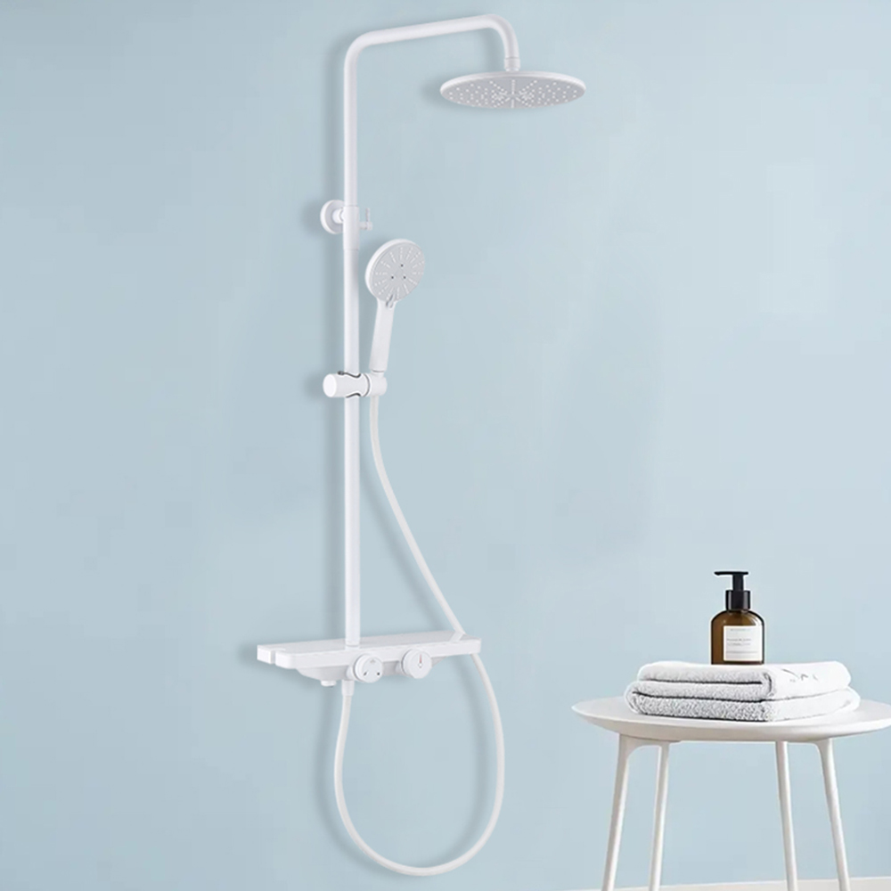 White shower set, shower head, hot and cold water toilet, household bathroom, surface mounted shower LM2509