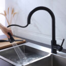 brass kitchen faucet hotel household hot and cold rotatable dishwashing basin pull out faucet ct2004