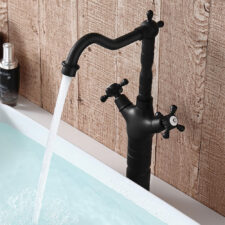 European-style brass antique basin villa hotel household hot and cold dual-control washbasin wash basin faucet MT2345