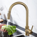 brass hot and cold pull out kitchen faucet black rotating sink sink sink faucet ct2006