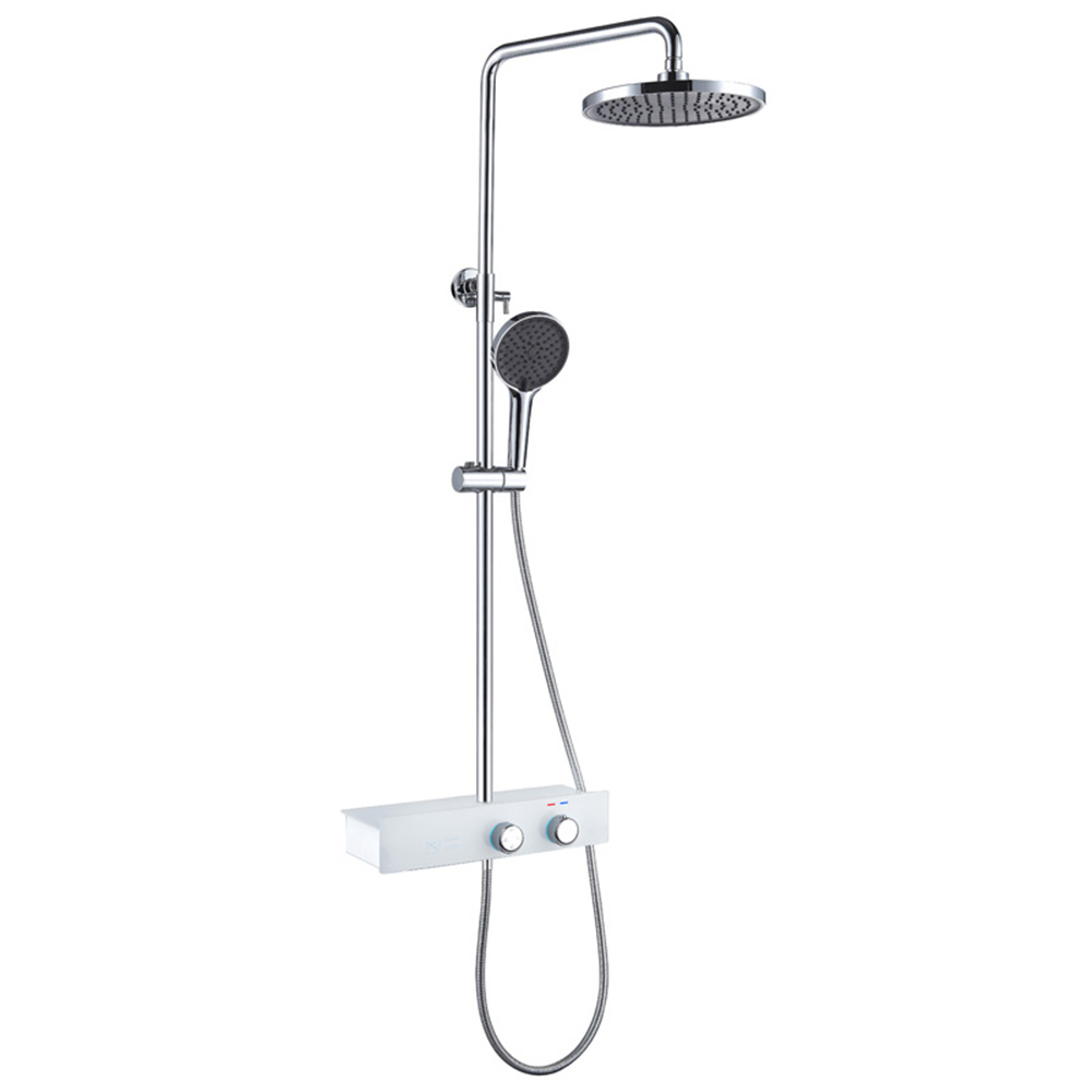 White-hot and cold digital display shower
