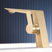 Brass household wash basin bathroom wash basin hot and cold bathroom cabinet gun gray faucet MT2513