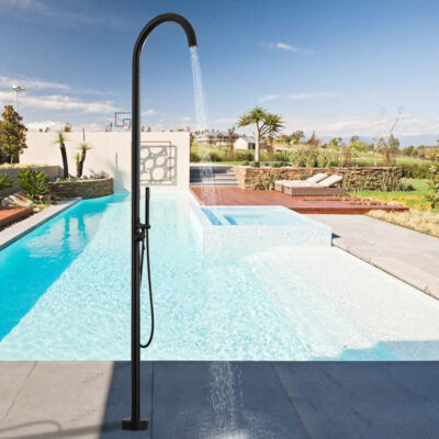 outdoor stainless steel shower column villa courtyard pool side vertical faucet hot and cold shower column shower set hw2501