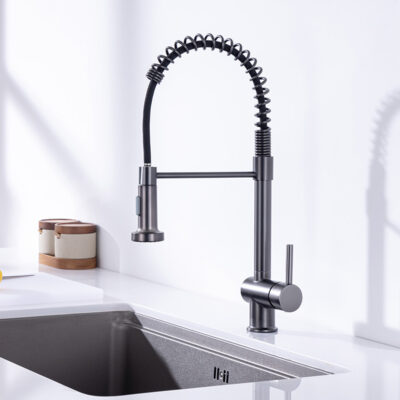 gray spring faucet household sink sink hot and cold faucet kitchen sink cf2404