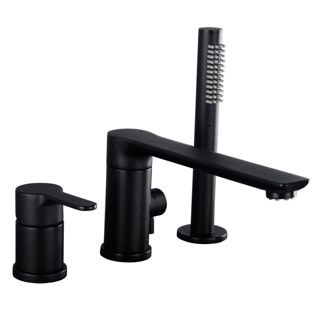 Black three-piece faucet