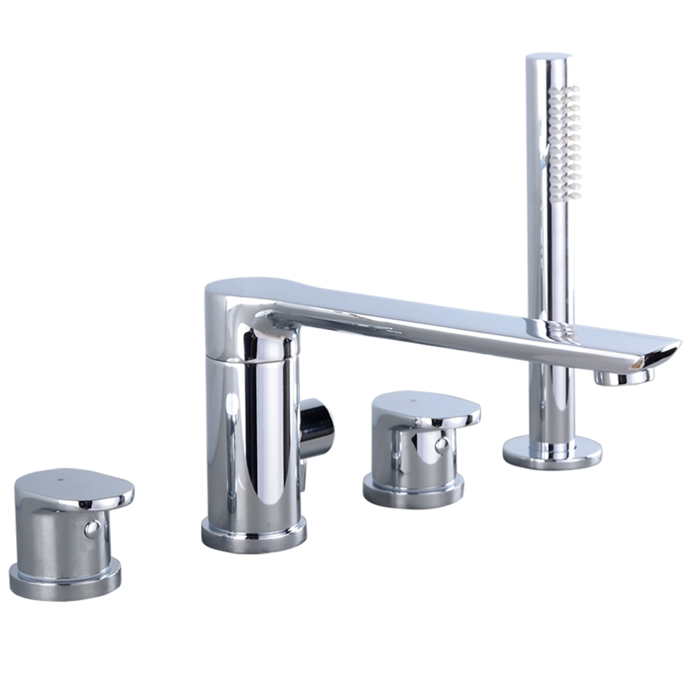 Chrome four-piece faucet