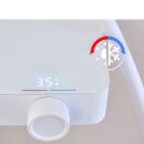cream wind shower household shower set white rain shower bathroom shower wall mounted digital display shower lm2401