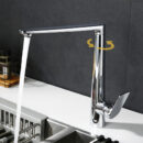 nordic style brass black household kitchen faucet hot and cold water rotatable kitchen sink faucet ct2001