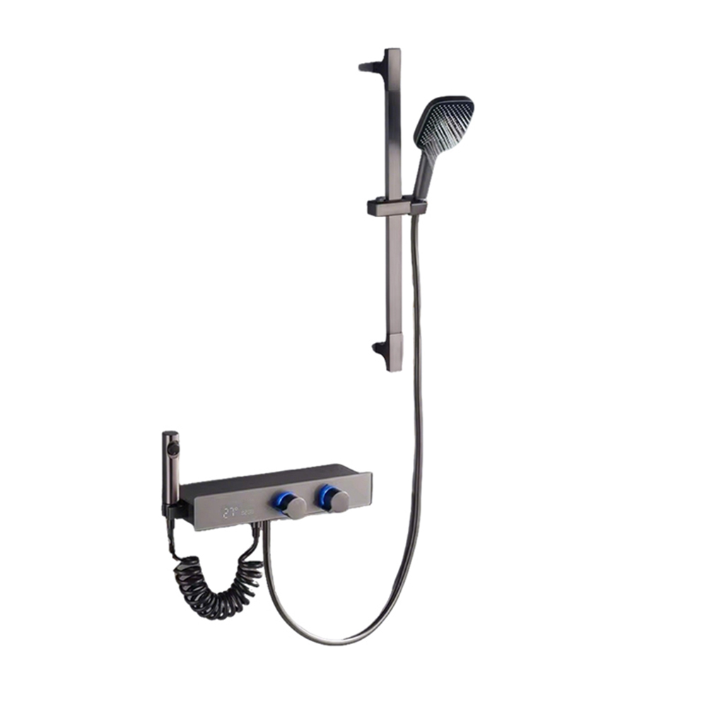 Gray digital display shower