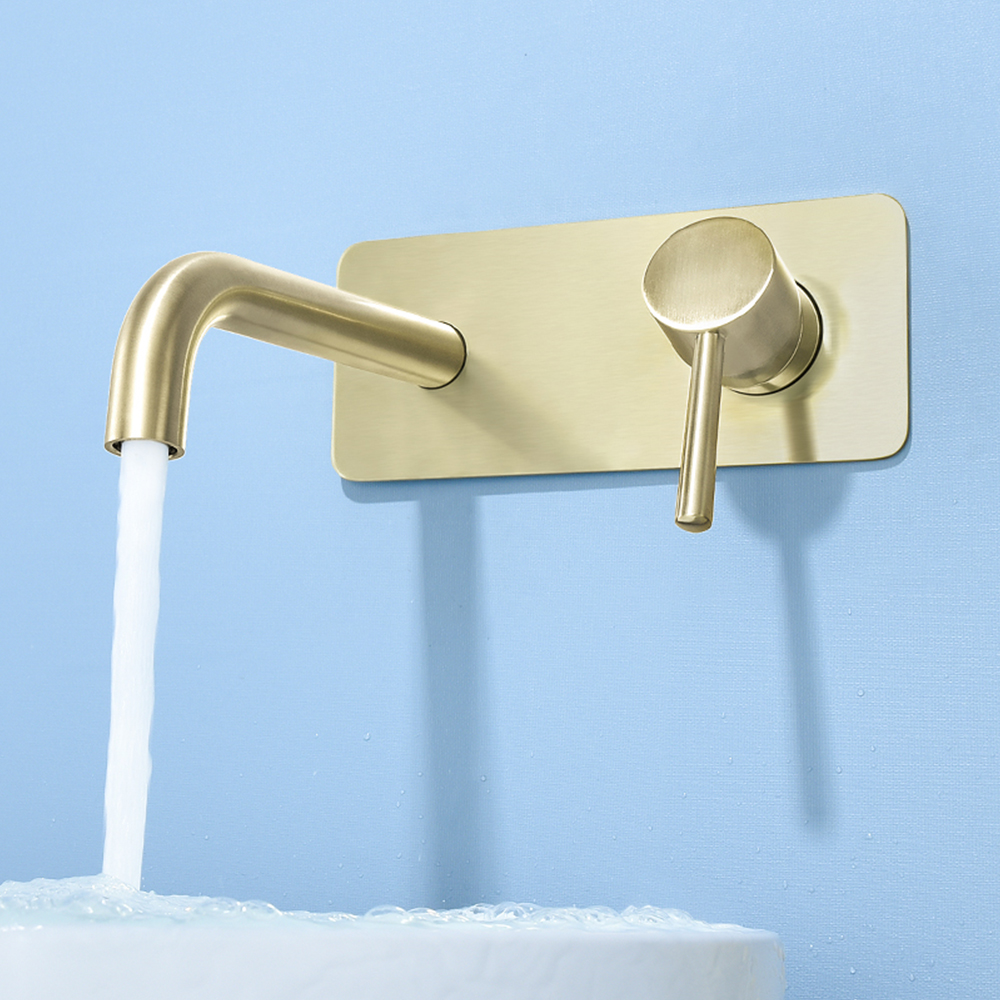 Brass hot and cold concealed basin faucet hotel engineering in-wall embedded box bathroom wash basin faucet AM1032