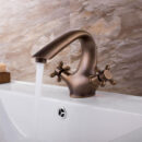 european style brass antique basin villa hotel household hot and cold dual control washbasin wash basin faucet mt2345