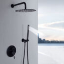 black in wall brass concealed shower set embedded buried wall hot melt bath set al1053