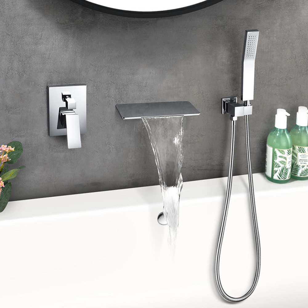 European-style brass black concealed wall-mounted hot and cold shower faucet bathtub side faucet AL1062