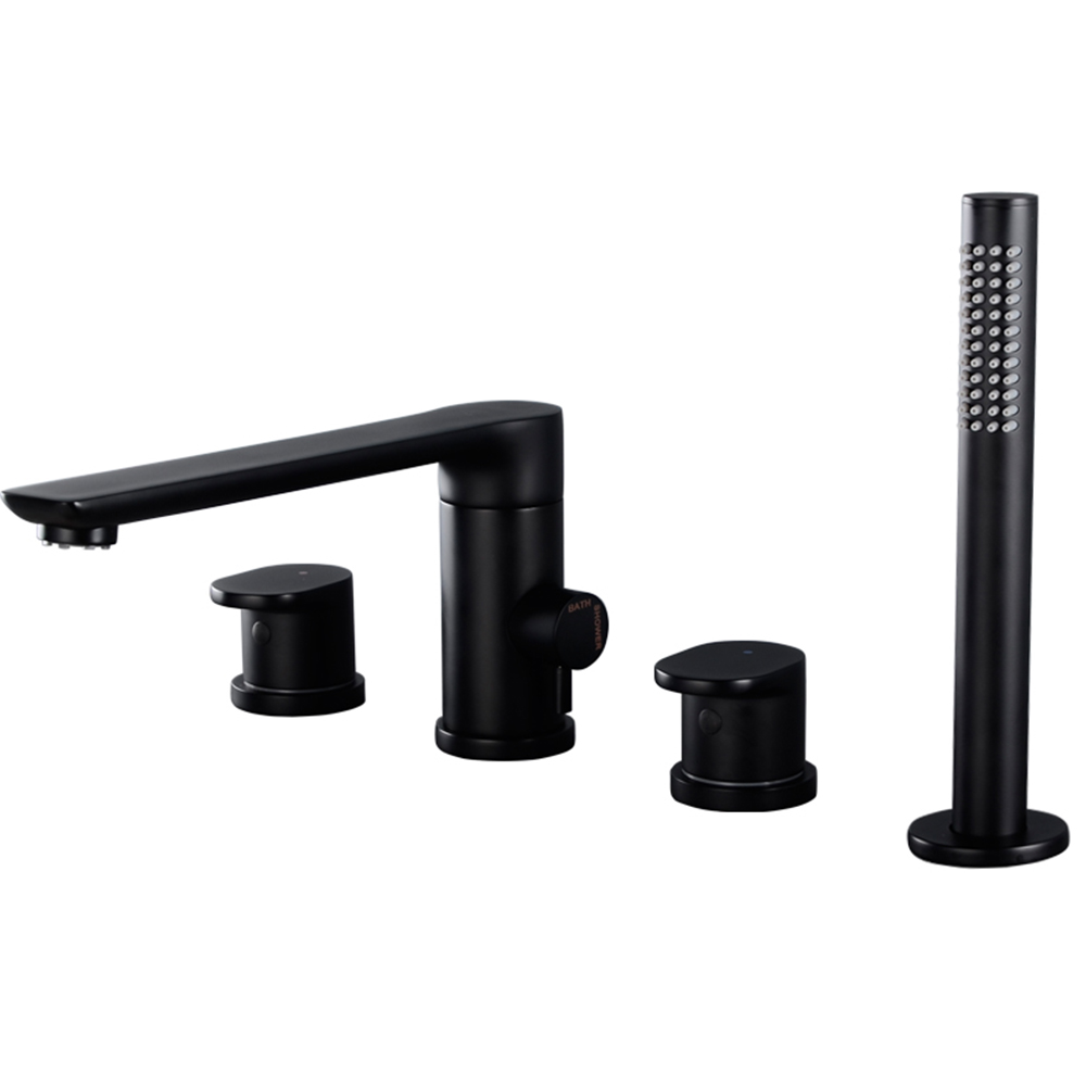Black four-piece faucet