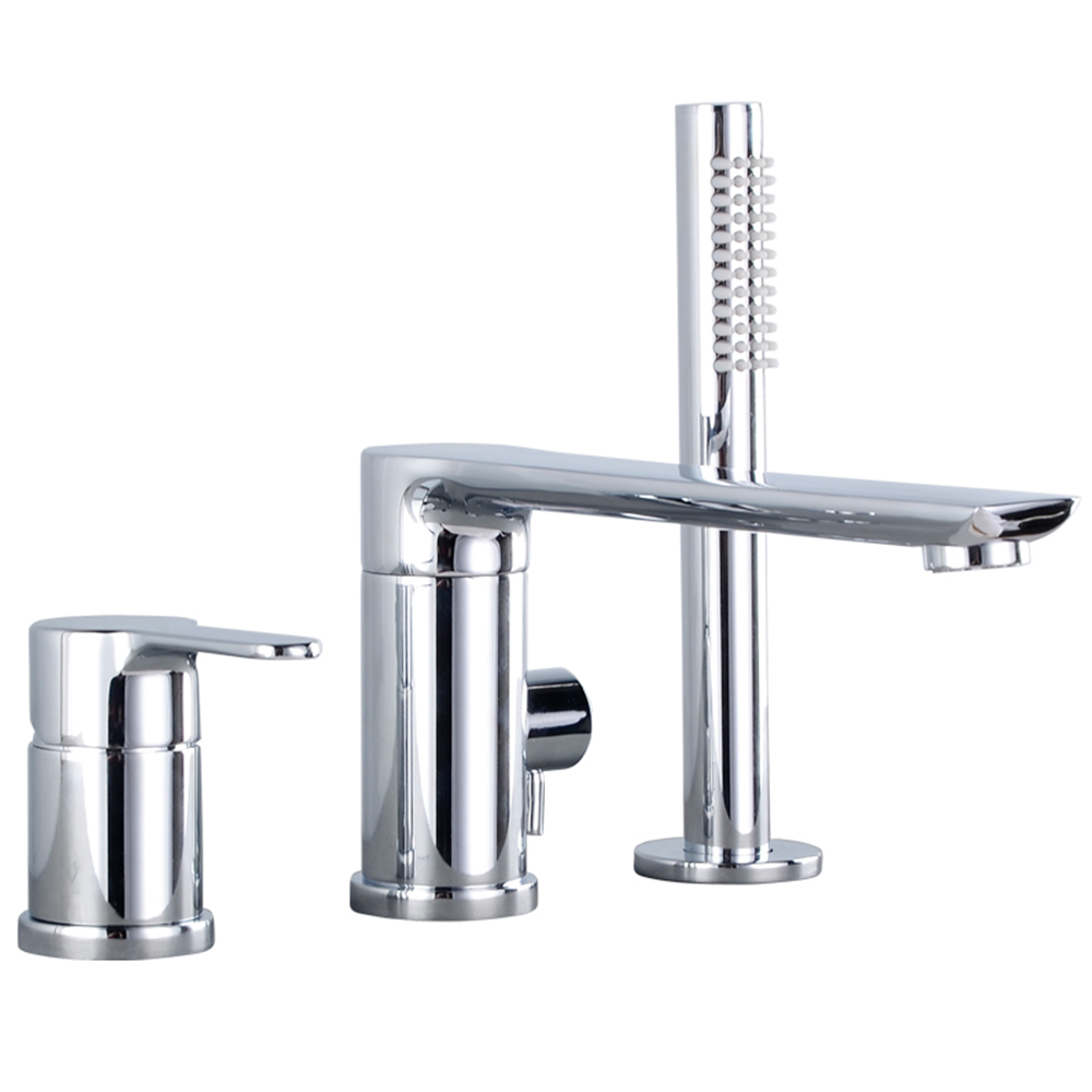 Chrome three-piece faucet