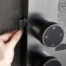 light luxury brass big top spray shower set household bathroom hot and cold spa waist spray shower set lm2520