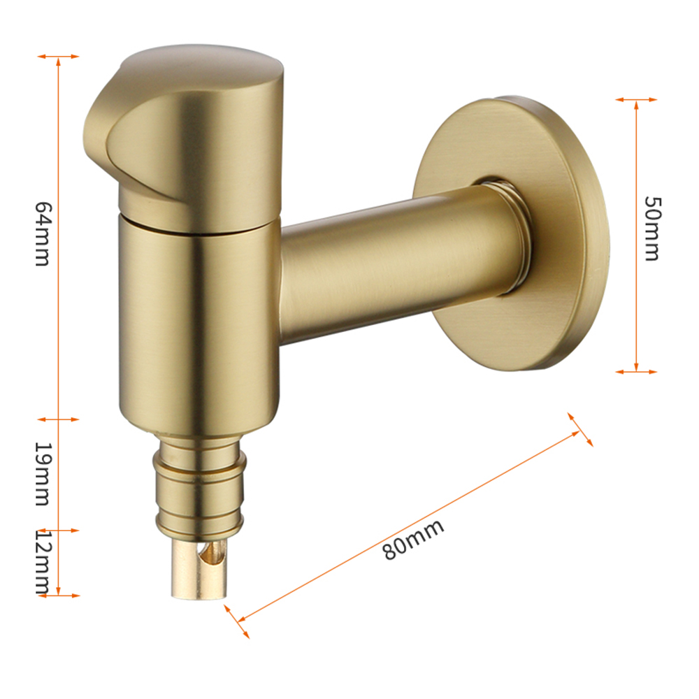 Type A brushed gold short section (built-in water stop rod)