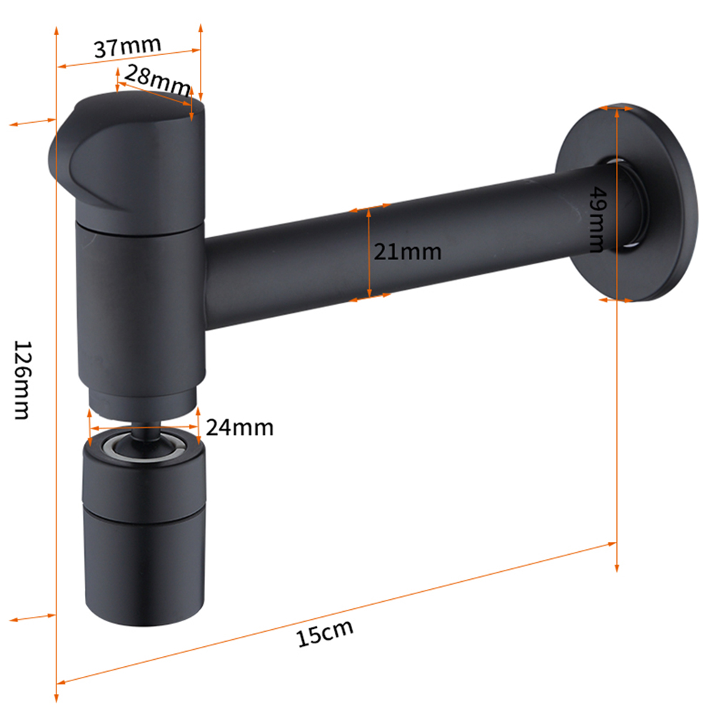 Type A black universal mouth mid-length