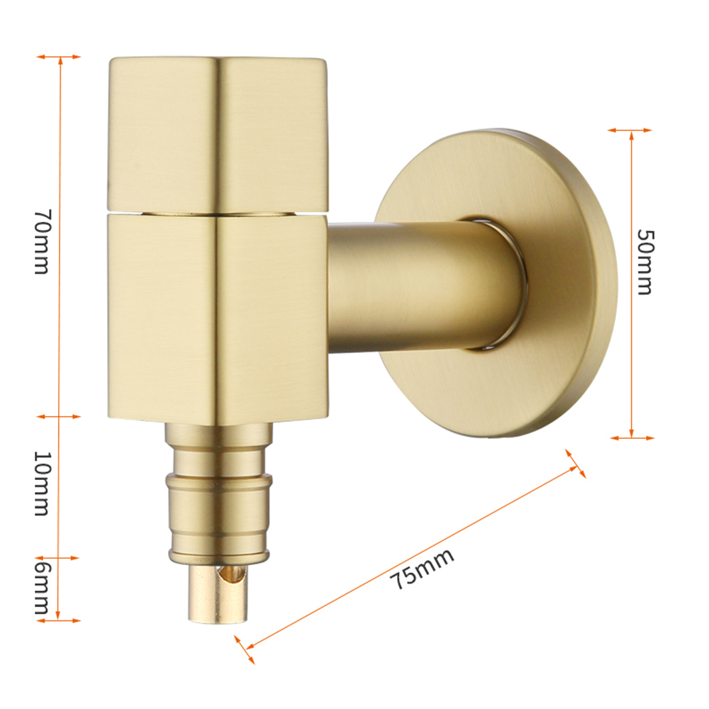 Type B brushed gold short section (built-in water stop rod)