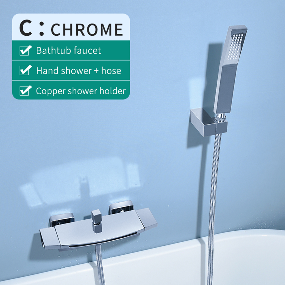 C chrome shower set