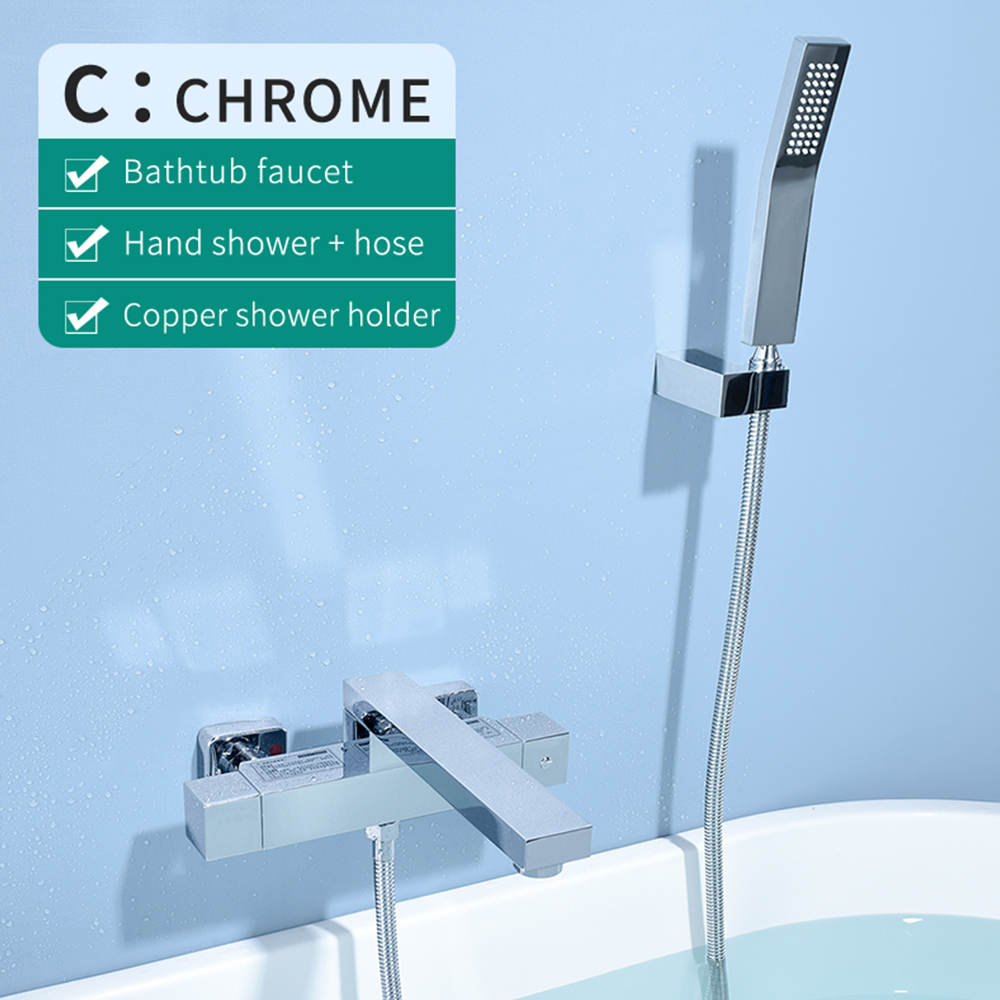 C chrome shower set