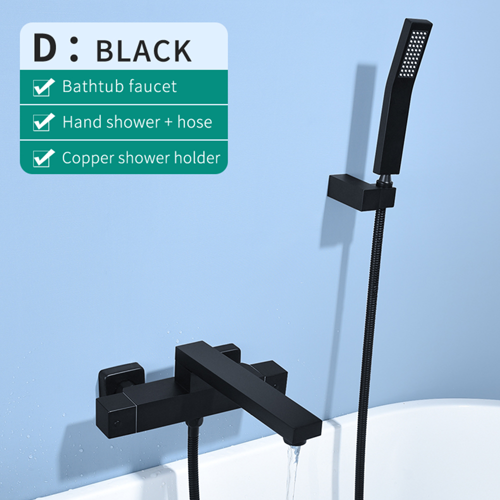Type D black shower set