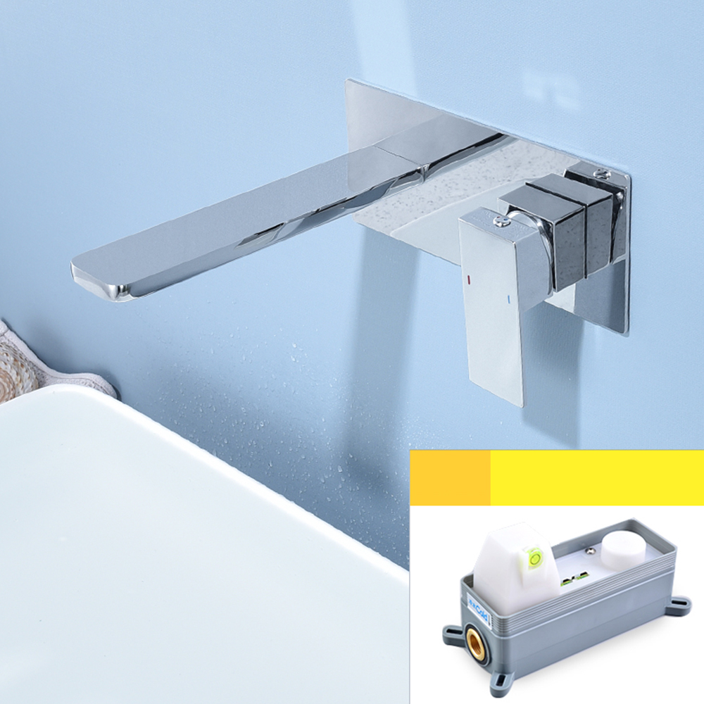 Chrome square handle embedded box valve