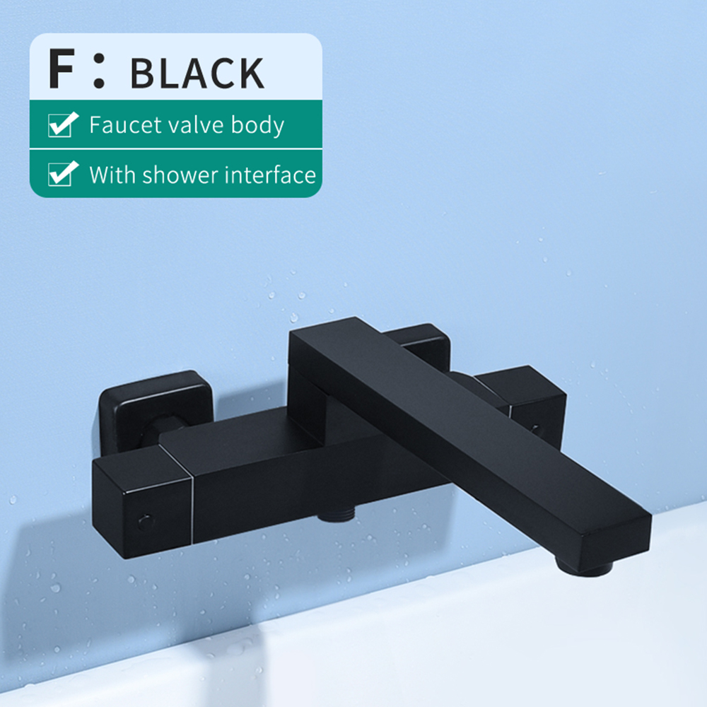 F type black two-function faucet (can be connected to a shower)