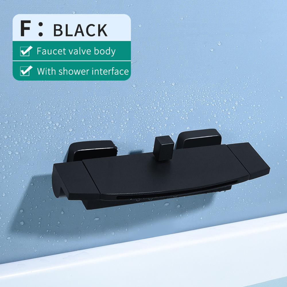 F type black two-function faucet (can be connected to a shower)
