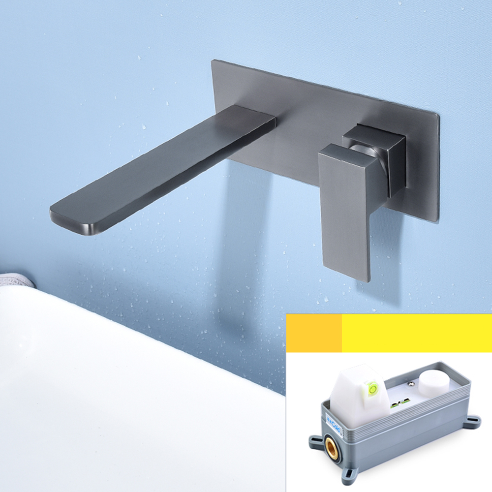 Gray square handle embedded box valve