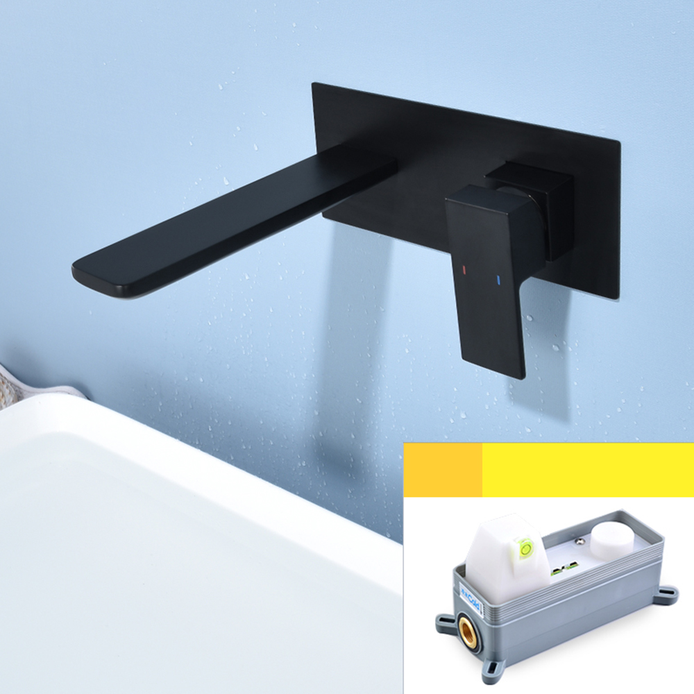Black square handle embedded box valve