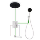 all copper hot melt concealed shower set gun ash embedded hot and cold mixing valve bathroom shower al2314b