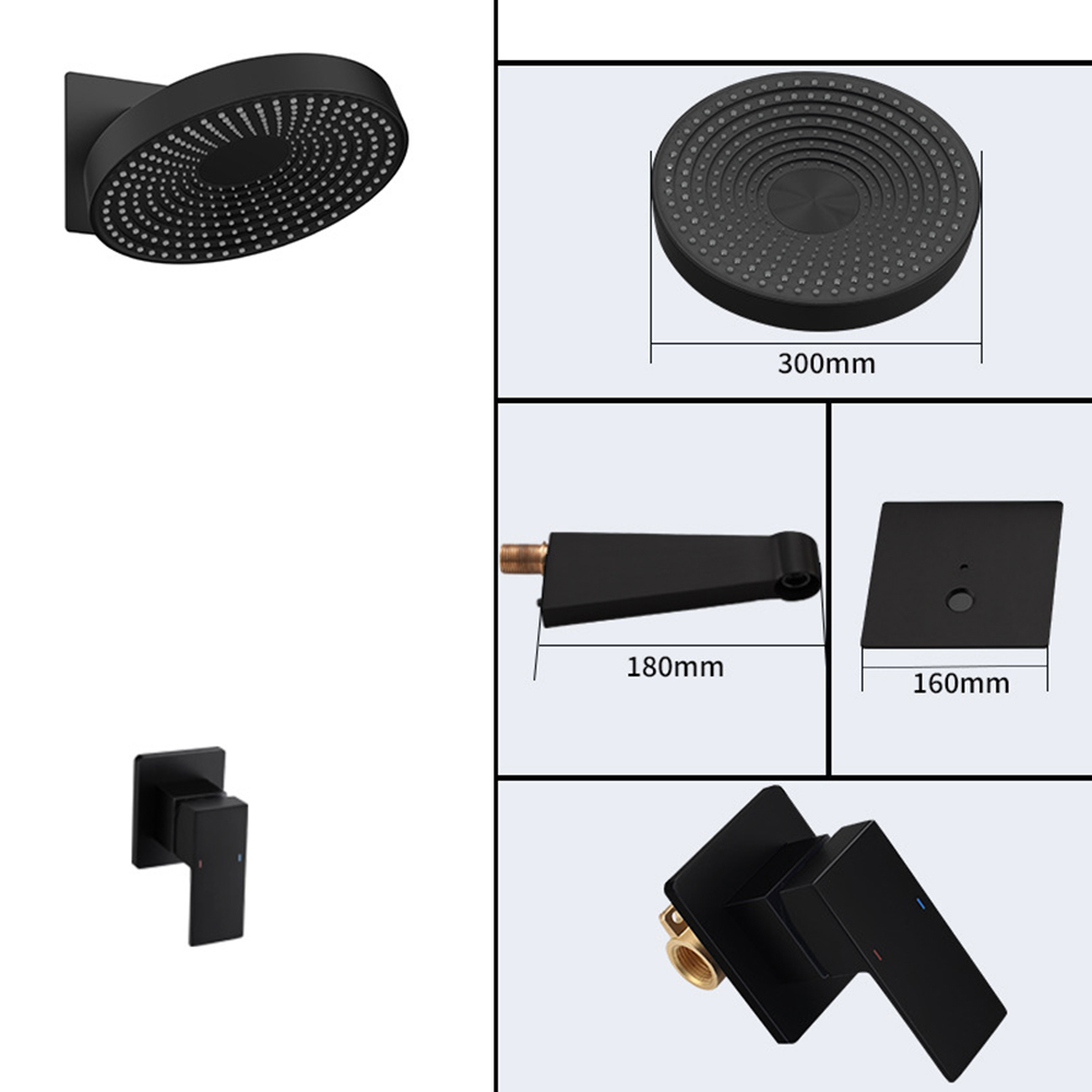 Black dome spray + ordinary valve body single function