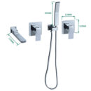 concealed brass household in wall bathtub faucet, cylinder side faucet, simple shower set al3008