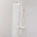 cream wind shower household shower set white rain shower bathroom shower wall mounted digital display shower lm2401