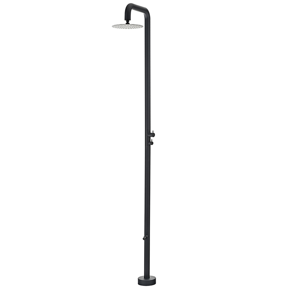 Two-function 10-inch top spray black