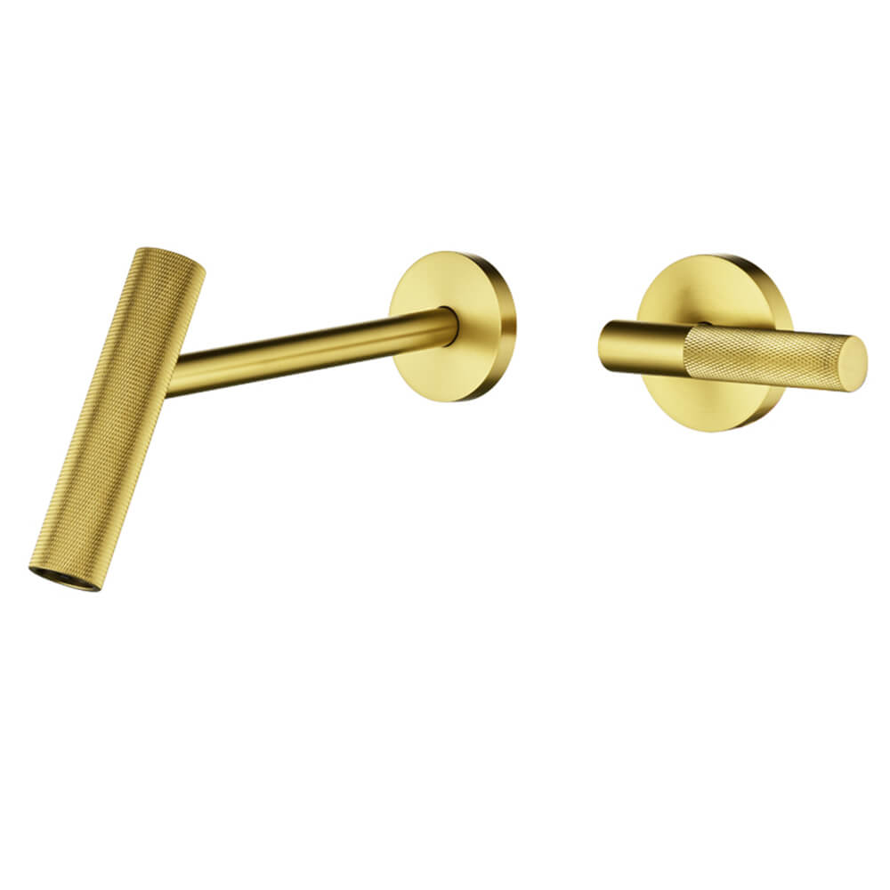 Single handle brushed gold