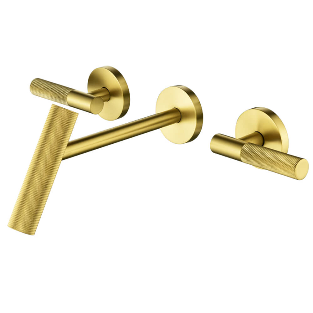 Double handle brushed gold