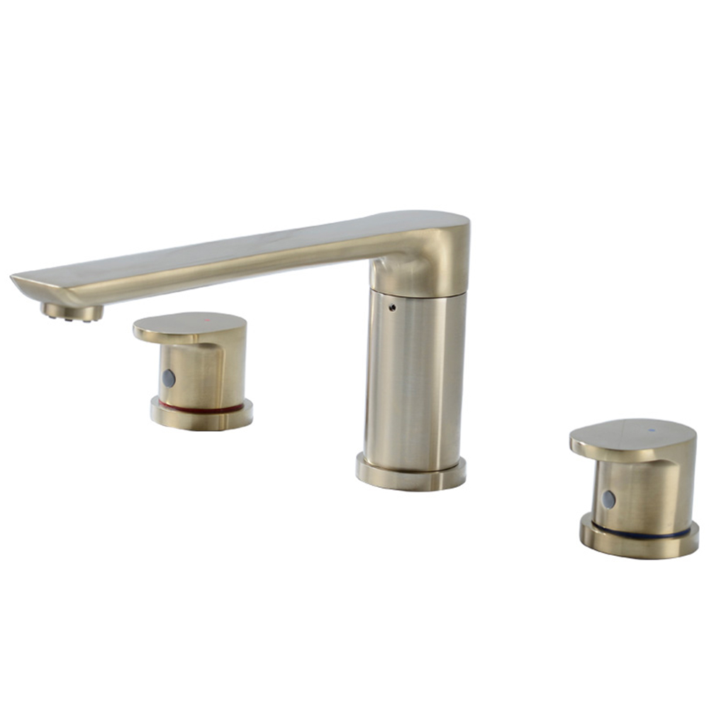 Round gold brushed three-piece set