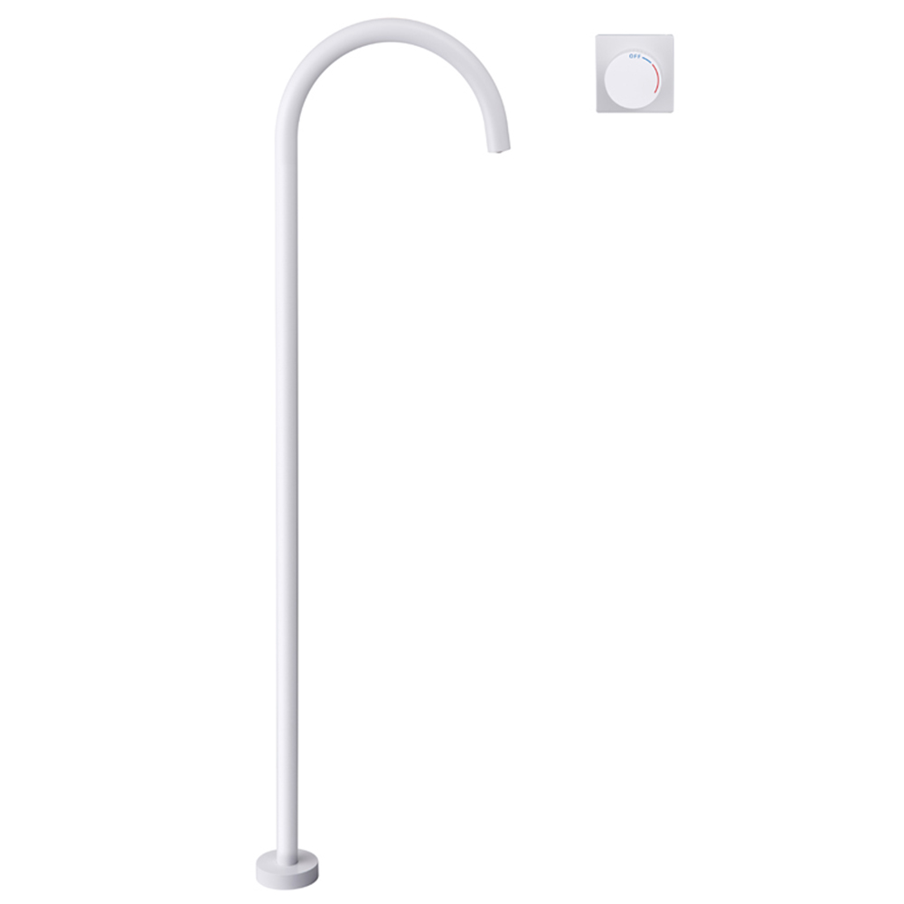 Square decorative cover rotary switch white