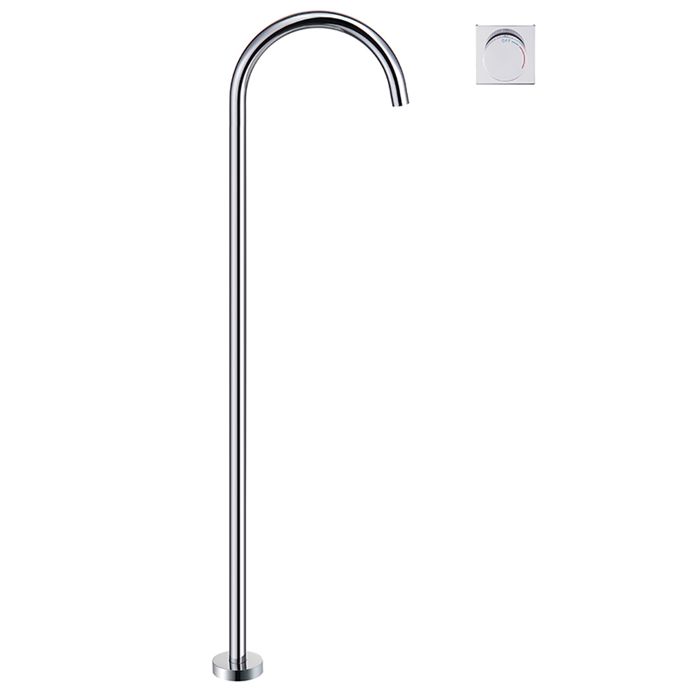Square decorative cover rotary switch chrome color
