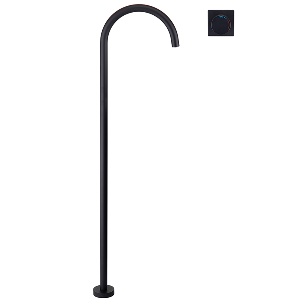 Square decorative cover rotary switch black