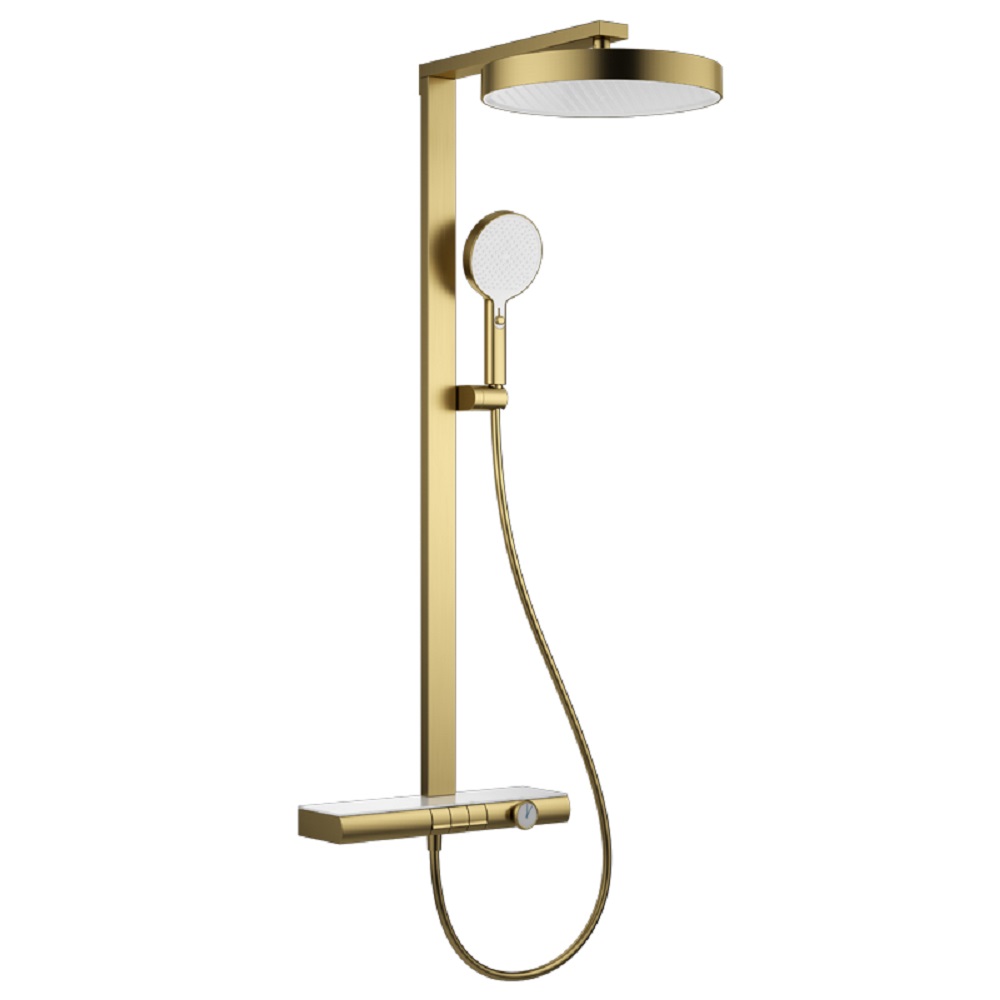 Square tube-brushed gold