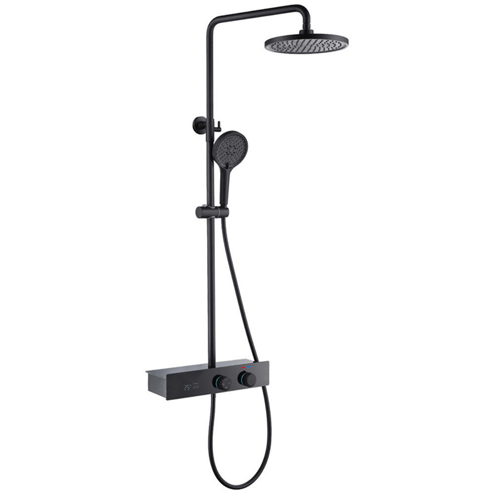 Gray-hot and cold digital display shower