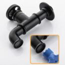 black in wall faucet, four point lengthened washing machine, mop pool, quick opening balcony, brass spout sz2306