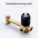 brass concealed faucet hotel bathroom hot and cold water embedded basin faucet am1002