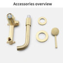 brass concealed faucet hotel bathroom hot and cold water embedded basin faucet am1002
