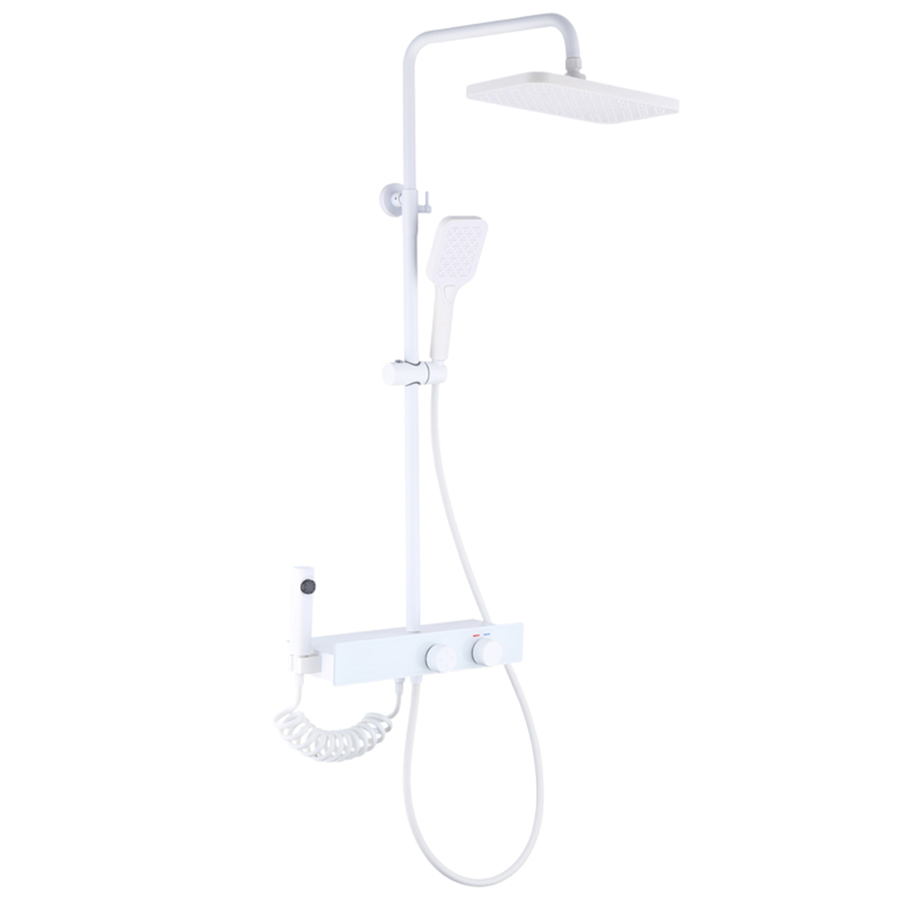 White round lifting tube digital display shower
