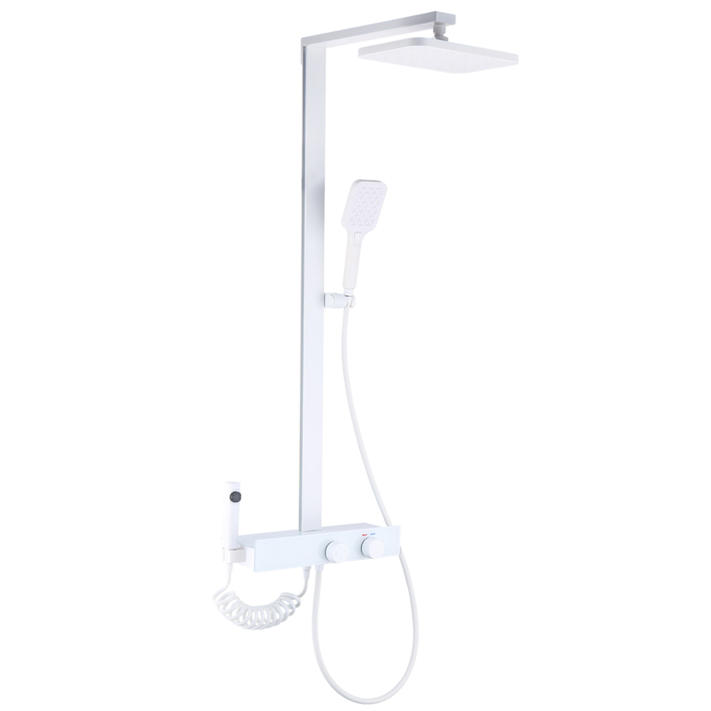 White square lifting tube digital display shower