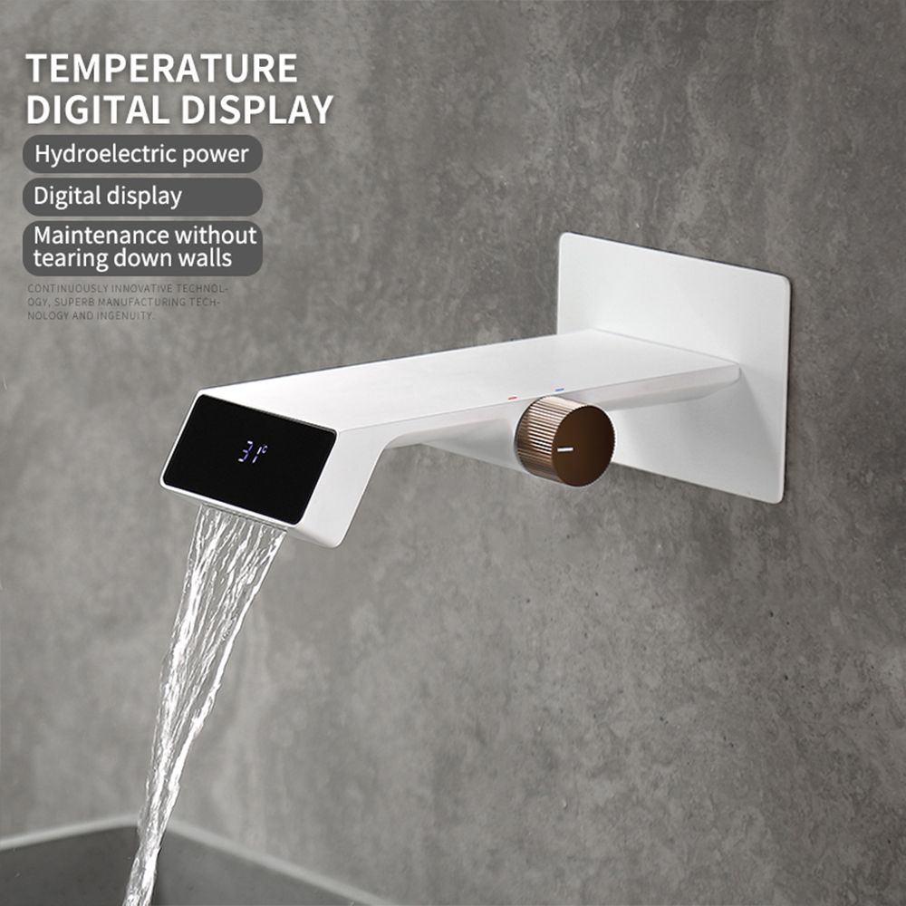 Brass concealed digital display basin faucet in-wall hotel household wall-out washbasin faucet MP2004